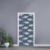 Cute White Shark Pattern Print Door Sticker