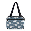 Cute White Shark Pattern Print Double Strap Bible Bag