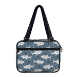 Cute White Shark Pattern Print Double Strap Bible Bag