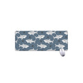 Cute White Shark Pattern Print Extended Mouse Pad