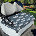 Cute White Shark Pattern Print Golf Cart Seat Cover