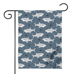Cute White Shark Pattern Print House Flag