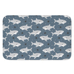 Cute White Shark Pattern Print Indoor Door Mat