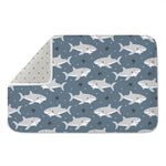 Cute White Shark Pattern Print Indoor Door Mat