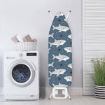 Cute White Shark Pattern Print Ironing Board Cover