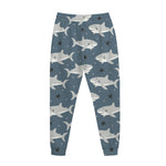 Cute White Shark Pattern Print Jogger Pants