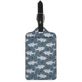 Cute White Shark Pattern Print Luggage Tag