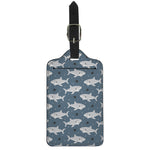 Cute White Shark Pattern Print Luggage Tag