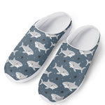 Cute White Shark Pattern Print Mesh Casual Shoes