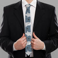 Cute White Shark Pattern Print Necktie