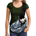 Cute White Shark Pattern Print Pet Sling Carrier