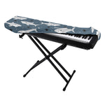 Cute White Shark Pattern Print Piano Keyboard Cover