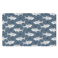 Cute White Shark Pattern Print Polyester Doormat