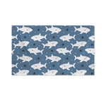 Cute White Shark Pattern Print Polyester Flag