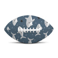 Cute White Shark Pattern Print Rugby Ball