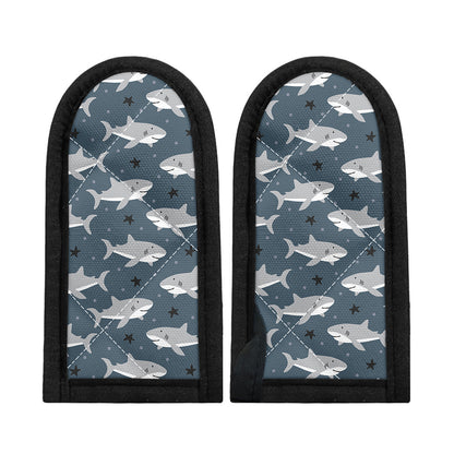 Cute White Shark Pattern Print Skillet Handle Cover