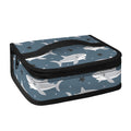 Cute White Shark Pattern Print Small Lunch Bag