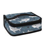 Cute White Shark Pattern Print Small Lunch Bag
