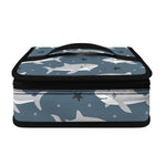 Cute White Shark Pattern Print Small Lunch Bag