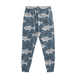 Cute White Shark Pattern Print Sweatpants