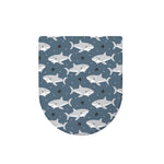 Cute White Shark Pattern Print Toilet Lid Cover