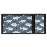 Cute White Shark Pattern Print Trifold Wallet