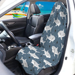 Cute White Shark Pattern Print Waterproof Car Seat Cover