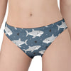 Cute White Shark Pattern Print Women's Panties