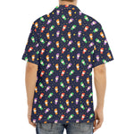 Cute Wizard Pattern Print Aloha Shirt