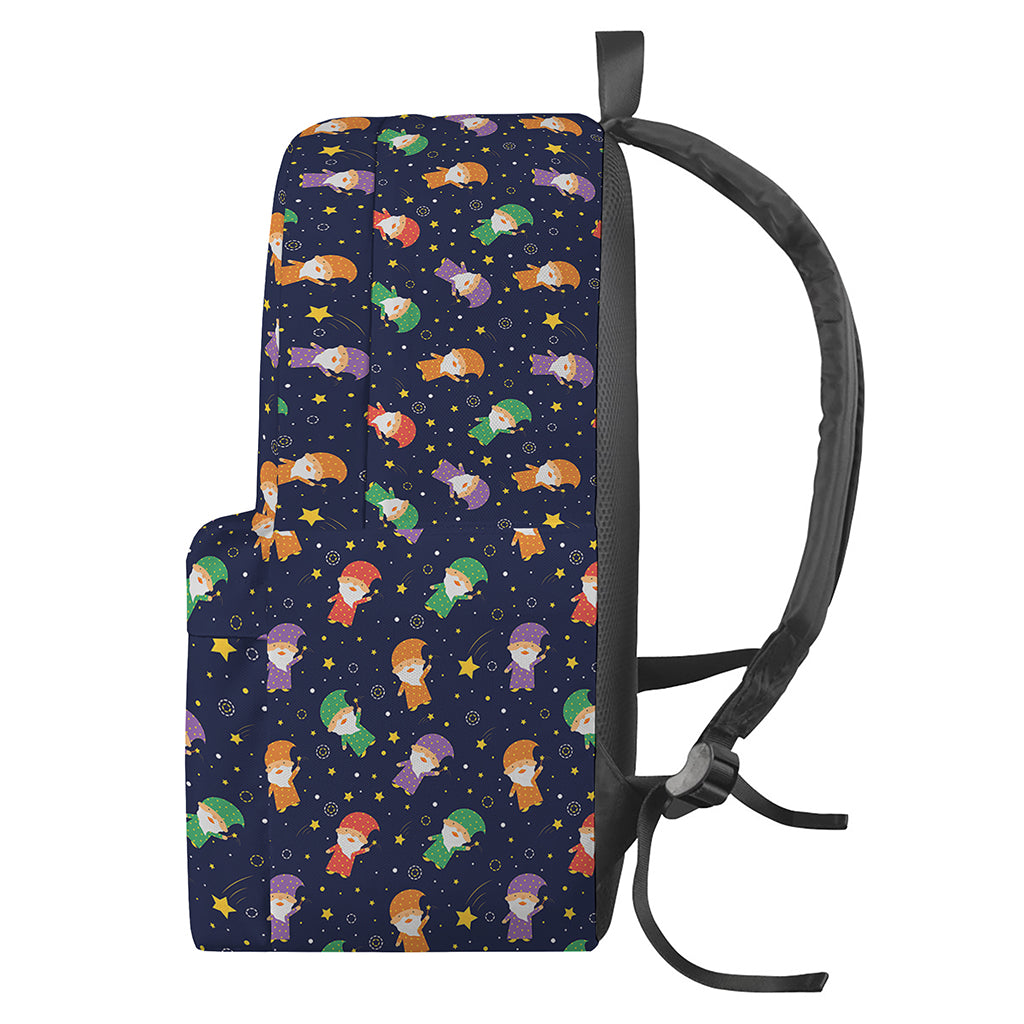 Cute Wizard Pattern Print Backpack