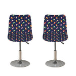 Cute Wizard Pattern Print Bar Stool Covers
