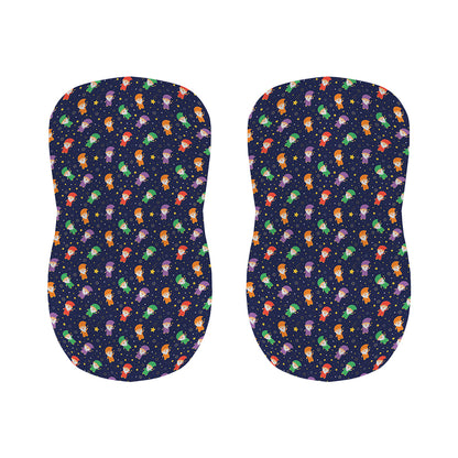 Cute Wizard Pattern Print Bar Stool Covers