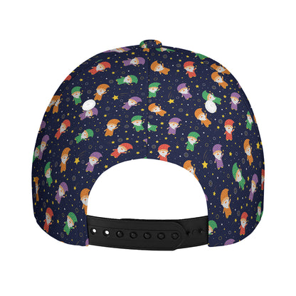 Cute Wizard Pattern Print Baseball Cap