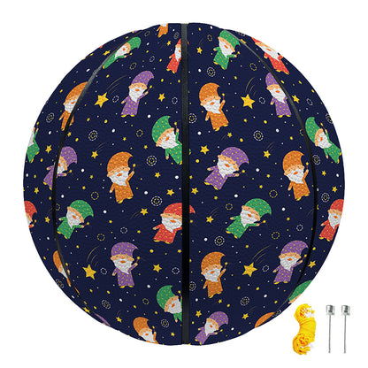 Cute Wizard Pattern Print Basketball