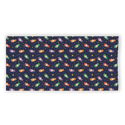 Cute Wizard Pattern Print Beach Towel