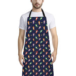 Cute Wizard Pattern Print Bib Apron With Pocket