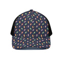 Cute Wizard Pattern Print Black Mesh Trucker Hat