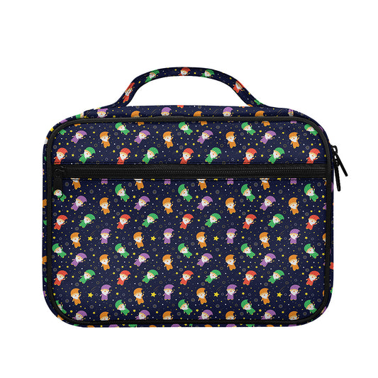 Cute Wizard Pattern Print Briefcase Bible Bag
