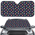 Cute Wizard Pattern Print Car Windshield Sun Shade