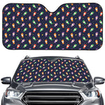 Cute Wizard Pattern Print Car Windshield Sun Shade