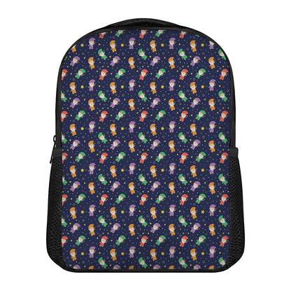 Cute Wizard Pattern Print Casual Backpack