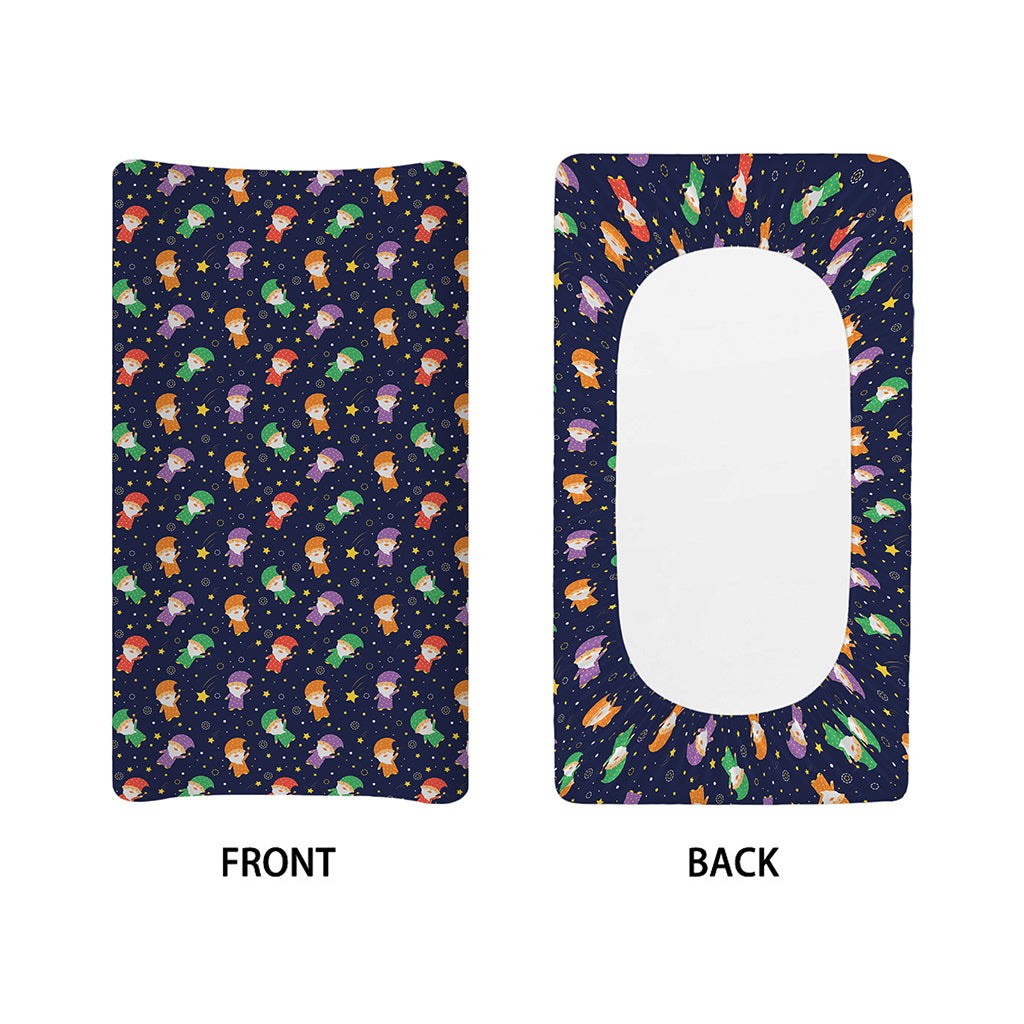 Cute Wizard Pattern Print Changing Pad Cover