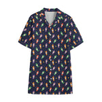 Cute Wizard Pattern Print Cotton Hawaiian Shirt