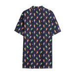 Cute Wizard Pattern Print Cotton Hawaiian Shirt