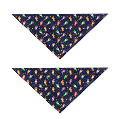 Cute Wizard Pattern Print Dog Bandana