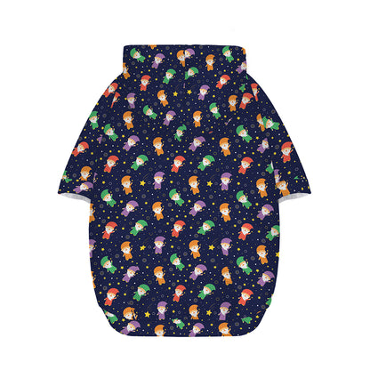Cute Wizard Pattern Print Dog Zip Up Hoodie