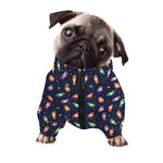 Cute Wizard Pattern Print Dog Zip Up Jacket