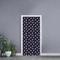 Cute Wizard Pattern Print Door Sticker