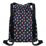 Cute Wizard Pattern Print Drawstring Backpack
