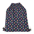 Cute Wizard Pattern Print Drawstring Bag